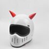 Dekoracja na kask rogi róg diabła czerwony
