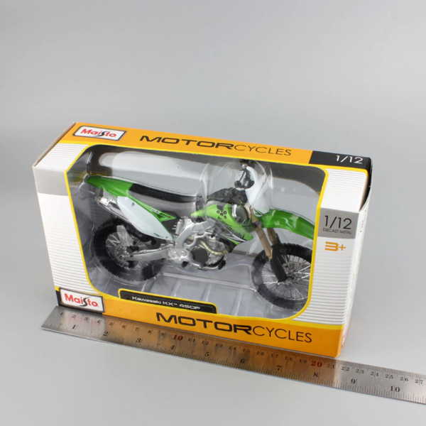 Maisto Kawasaki KX 450F – Modèle Réduit 1:12 – Moto Miniature De Collection – Dès 3 Ans