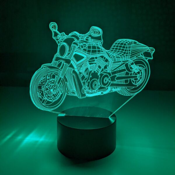 Lampka 3D LED RGB Chopper Cruiser Usb + Pilot
