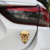 Naklejka CZASZKA 3D EMBLEMAT na Motocykl Gold
