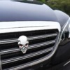 Naklejka CZASZKA 3D EMBLEMAT na Motocykl silver