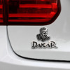 Naklejka DAKAR 3D EMBLEMAT Metalowy na motocykl silver