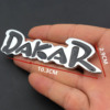 Naklejka DAKAR 3D EMBLEMAT Metalowy na motocykl silver