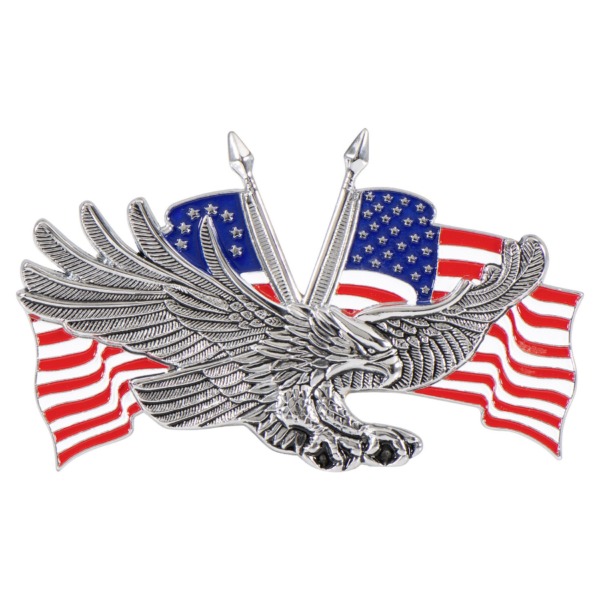Naklejka Orzeł z flagą USA EMBLEMAT metalowy na motocykl duży
