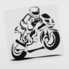 Naklejka ŚCIGACZ motocykl na samochód czarna