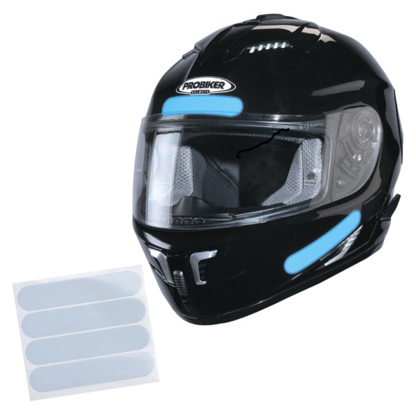 Naklejki odblaskowe na KASK motocyklowy (ZESTAW 4szt)