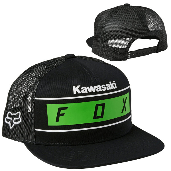 Czapka motocyklowa z daszkiem FOX KAWASAKI KAWI STRIPES