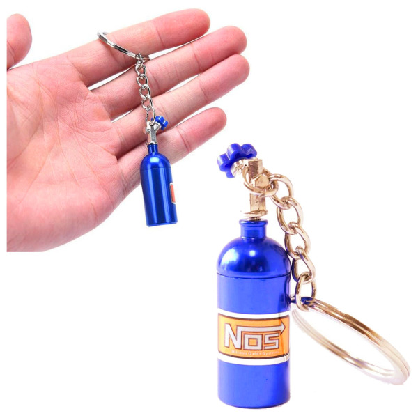 Brelok NITRO NOS JDM niebieski do kluczy zawieszka Oryginalny Prezent