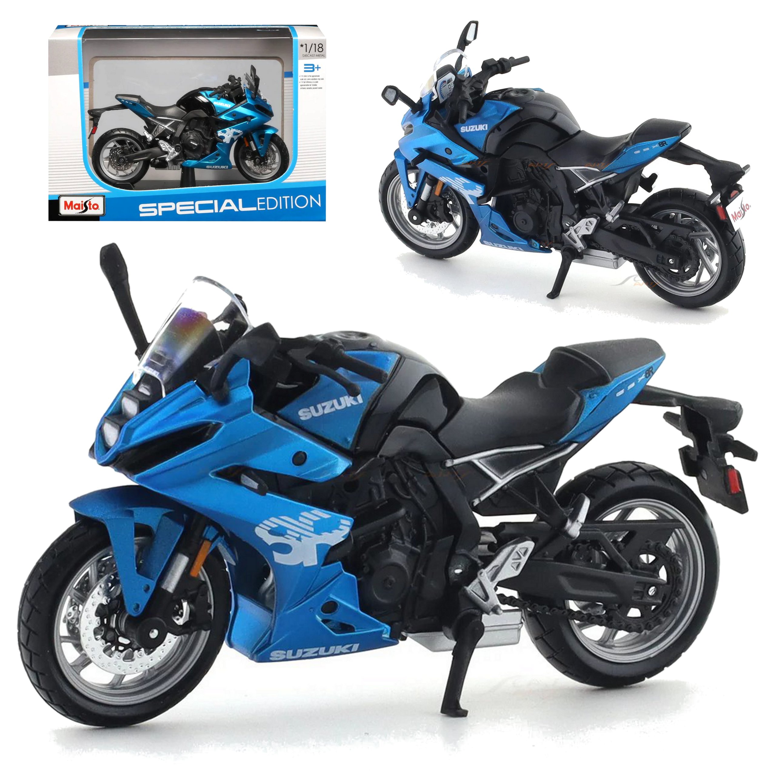 SUZUKI GSX-8R W SKALI 1:18 MAISTO REALISTYCZNY MODEL MOTOCYKLA